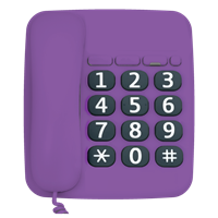 A purple telephone